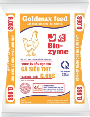 Thức ăn hỗn hợp cho gà siêu thịt G.06S (từ 22 ngày – xuất)